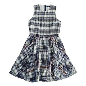 Polo Ralph Lauren Tartan Plaid Cotton Patchwork Dress
